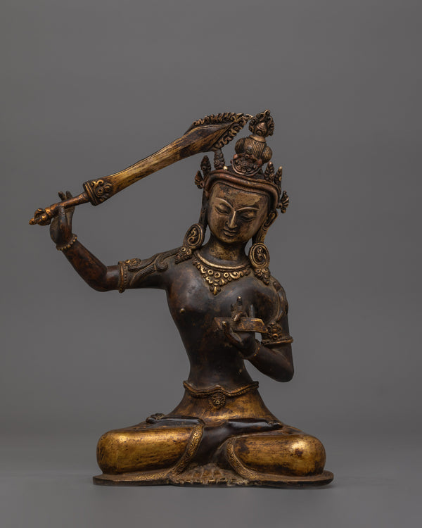 Antique Finished Manjushri Goddess