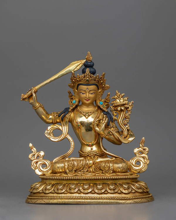 manjushri-buddhist-deity-of-wisdom-sculpture