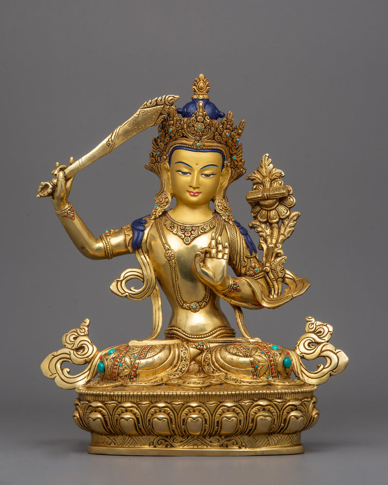 wisdom-god-manjushri-statue