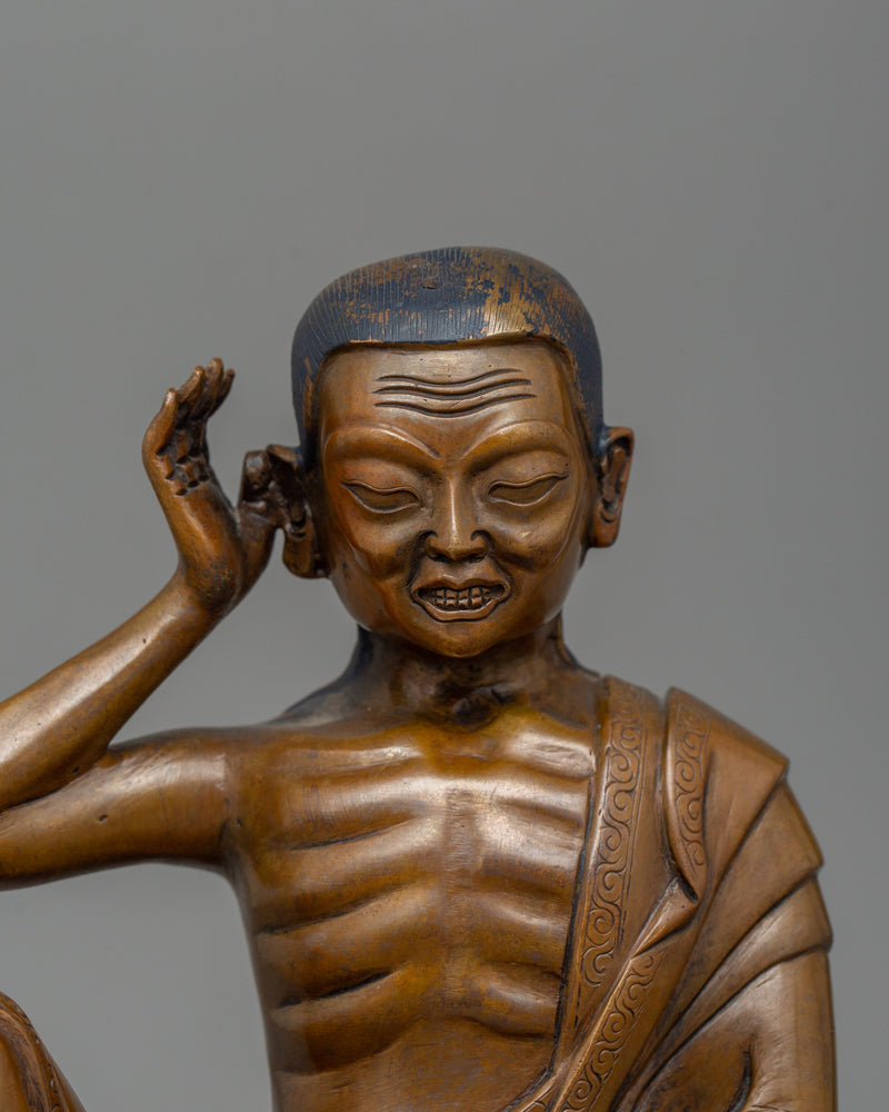 Tibetan Buddhist Master Milarepa Sculpture | Symbol of Wisdom and Transformation