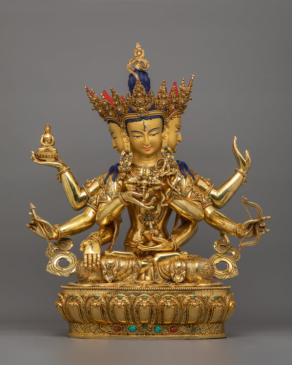 Buddhist Deity Namgyalma Statue