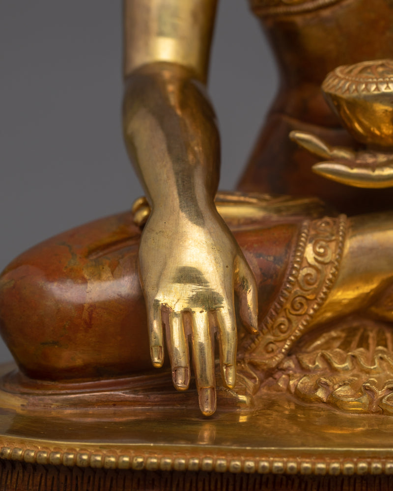 Handmade Tibetan Buddha Shakyamuni Sculpture | Dharma Teacher