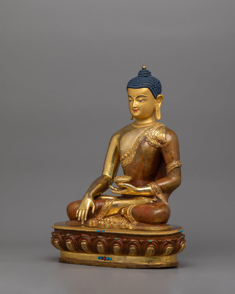 Handmade Tibetan Buddha Shakyamuni Sculpture | Dharma Teacher