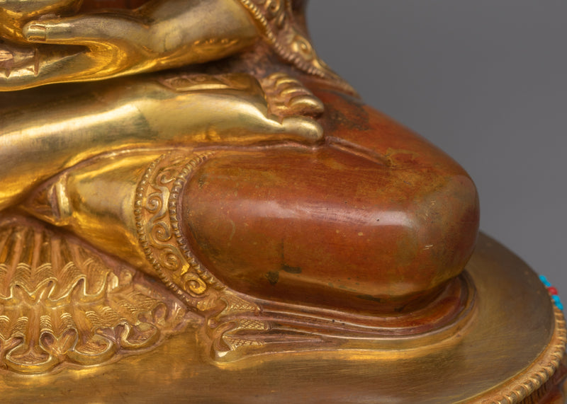 Handmade Tibetan Buddha Shakyamuni Sculpture | Dharma Teacher