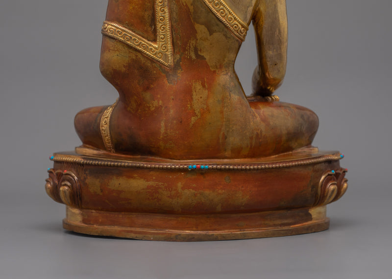 Handmade Tibetan Buddha Shakyamuni Sculpture | Dharma Teacher