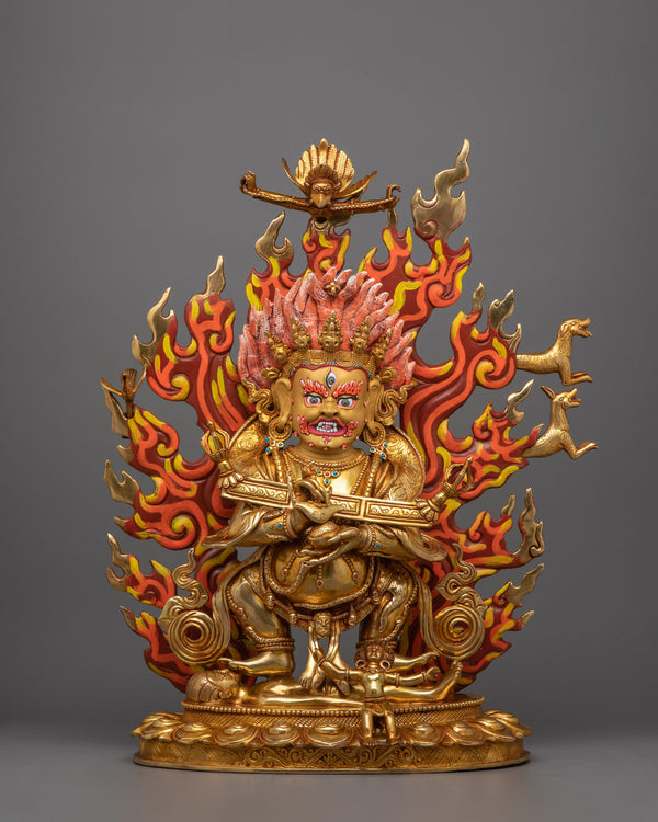 Handmade Shakya Mahakala Sculpture | Protector of Wisdom