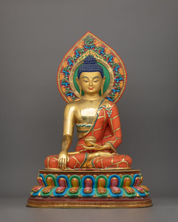 Historical Shakyamuni Buddha With Halo