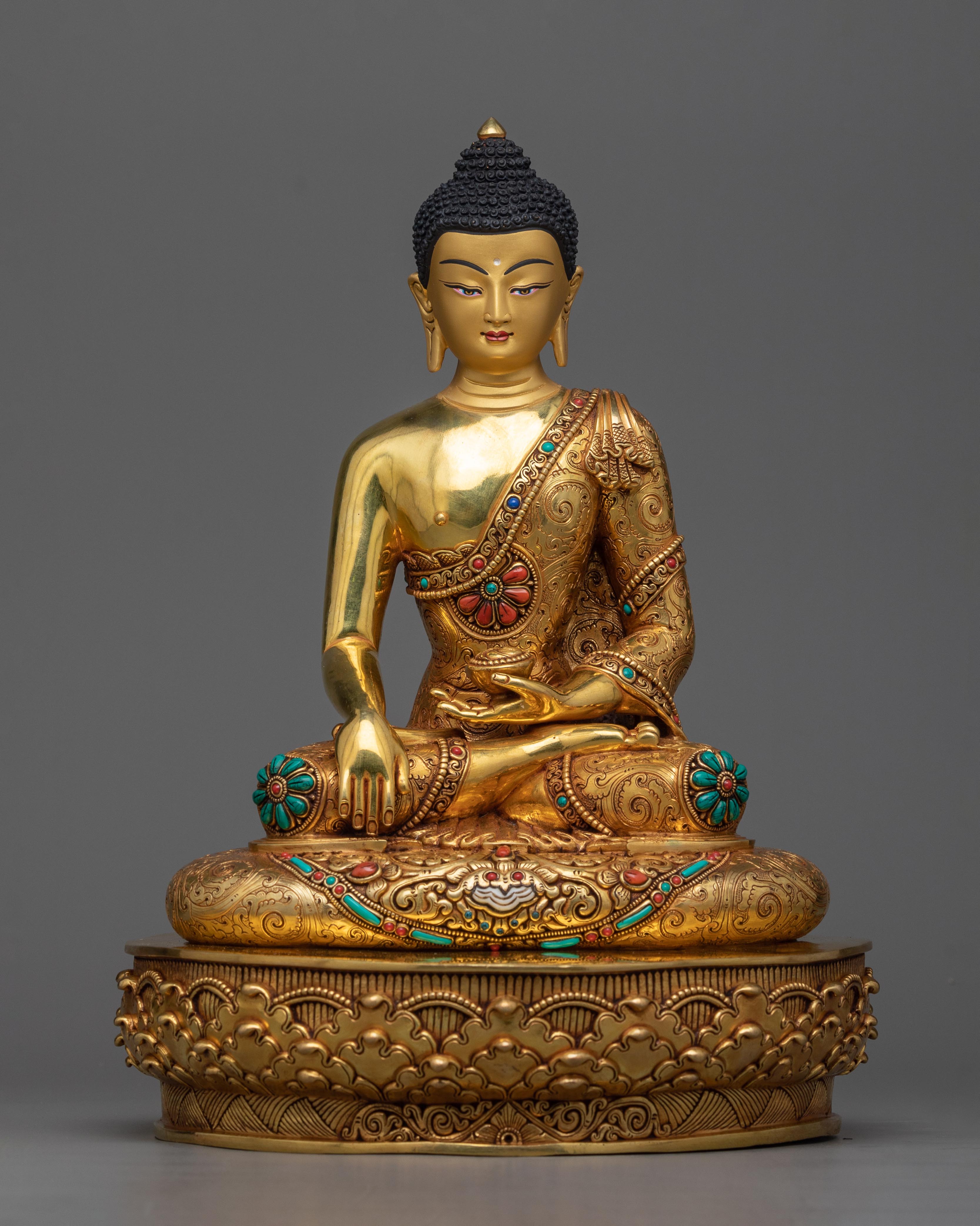 Siddhartha Buddha Sculpture in Triple-Layered 24K Gold | A Masterpiece