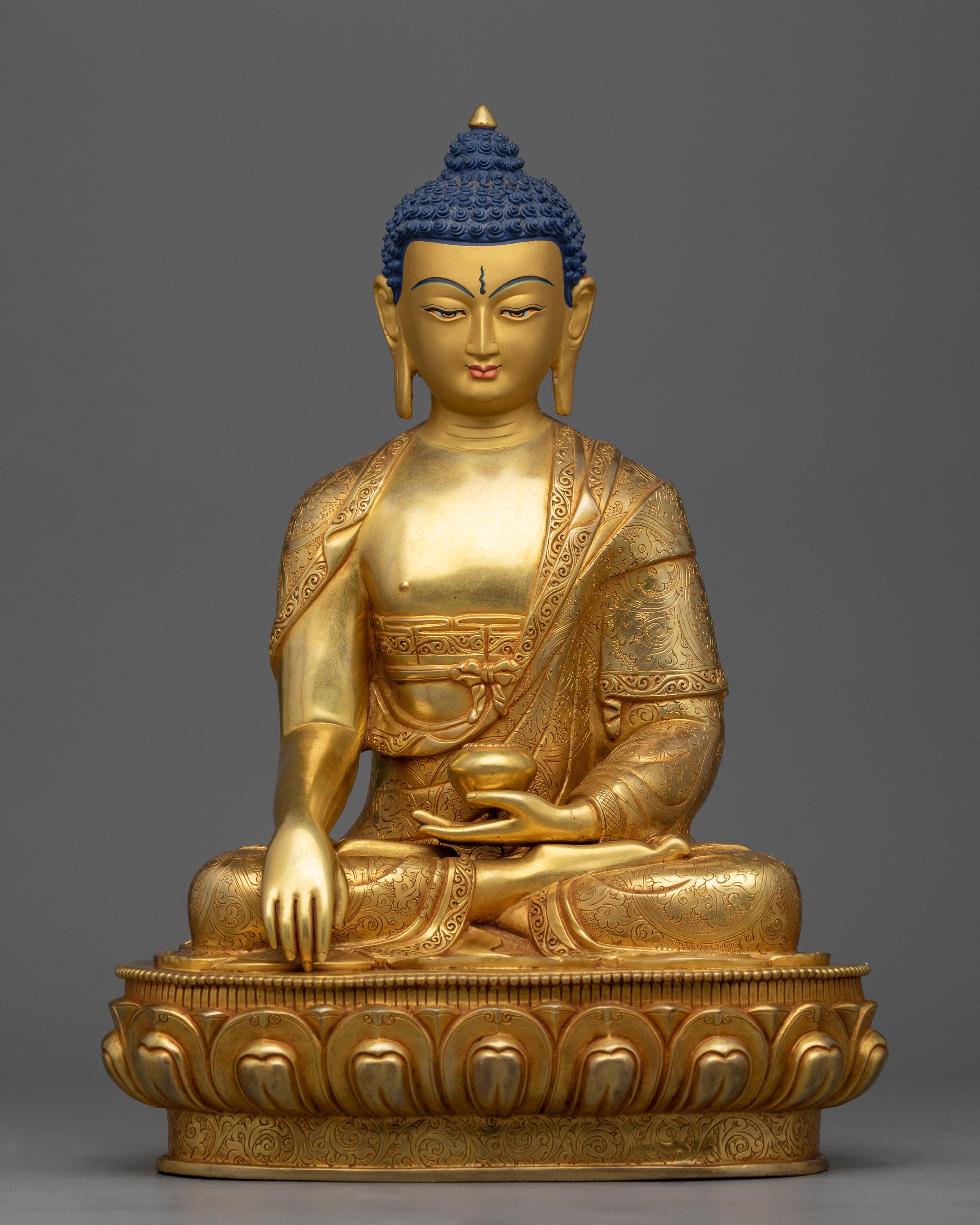 Our Gold Gilded Bhagavan Shakyamuni Buddha Statue | Experience Serenit