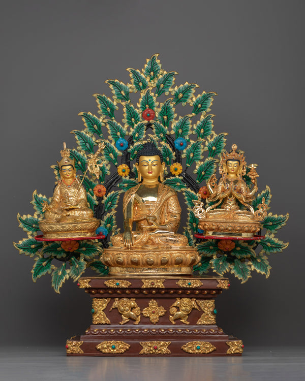 shakyamuni-buddha-with-guru-rinpoche-and-chenresig-set