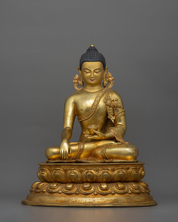 24K Golden Shakyamuni Buddha Statue