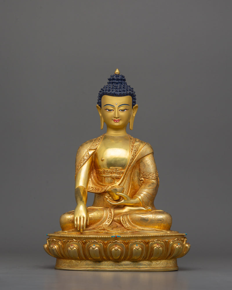 Buddhist Meditating Shakyamuni Buddha Sculpture