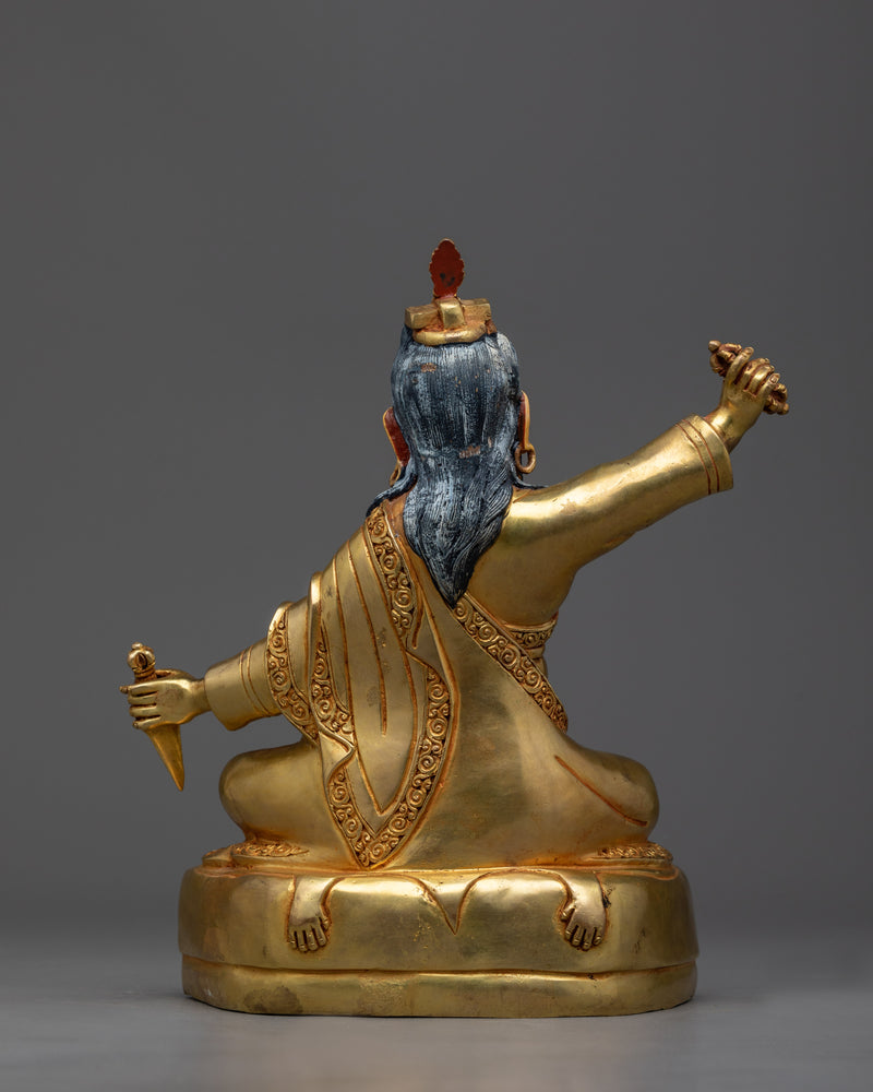 Authentic Dudjom Rinpoche Statue | 24K Gold Gilded Artistry