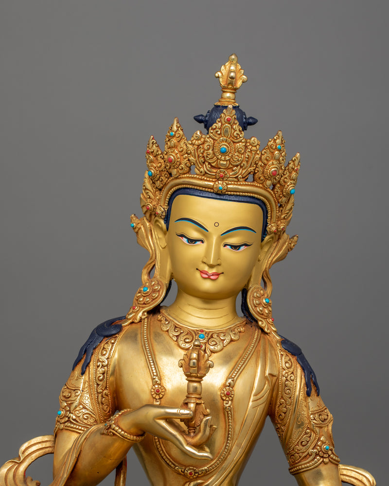 Handmade Tibetan Bodhisattva Deity Vajrasattva Statue | The Buddha of Purification