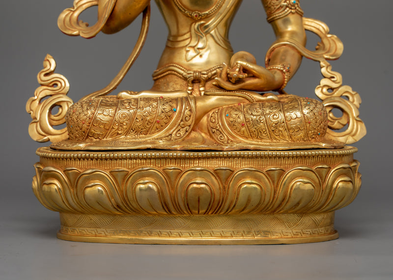 Handmade Tibetan Bodhisattva Deity Vajrasattva Statue | The Buddha of Purification