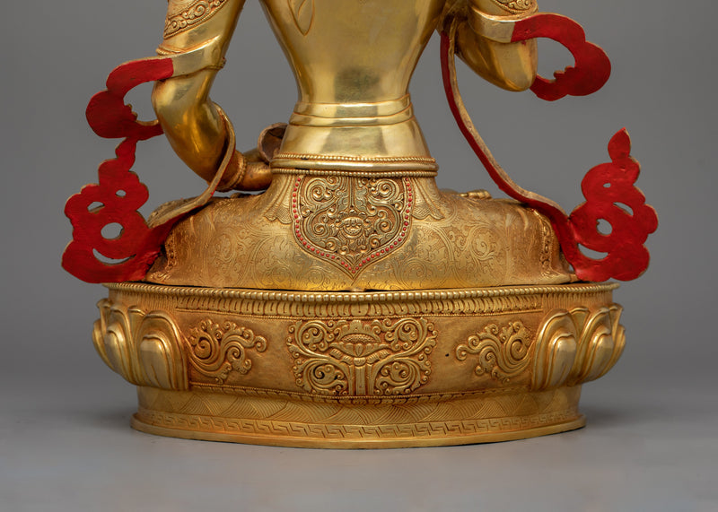 Handmade Tibetan Bodhisattva Deity Vajrasattva Statue | The Buddha of Purification