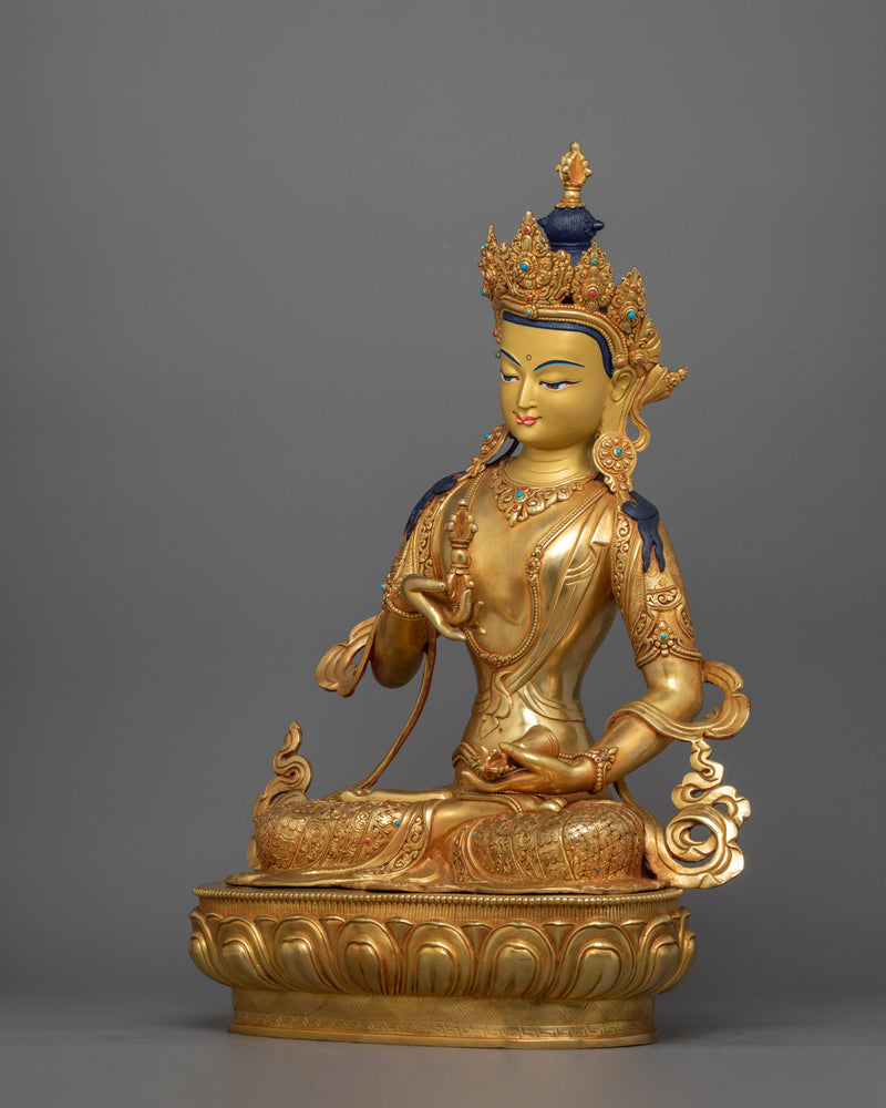 Handmade Tibetan Bodhisattva Deity Vajrasattva Statue | The Buddha of Purification