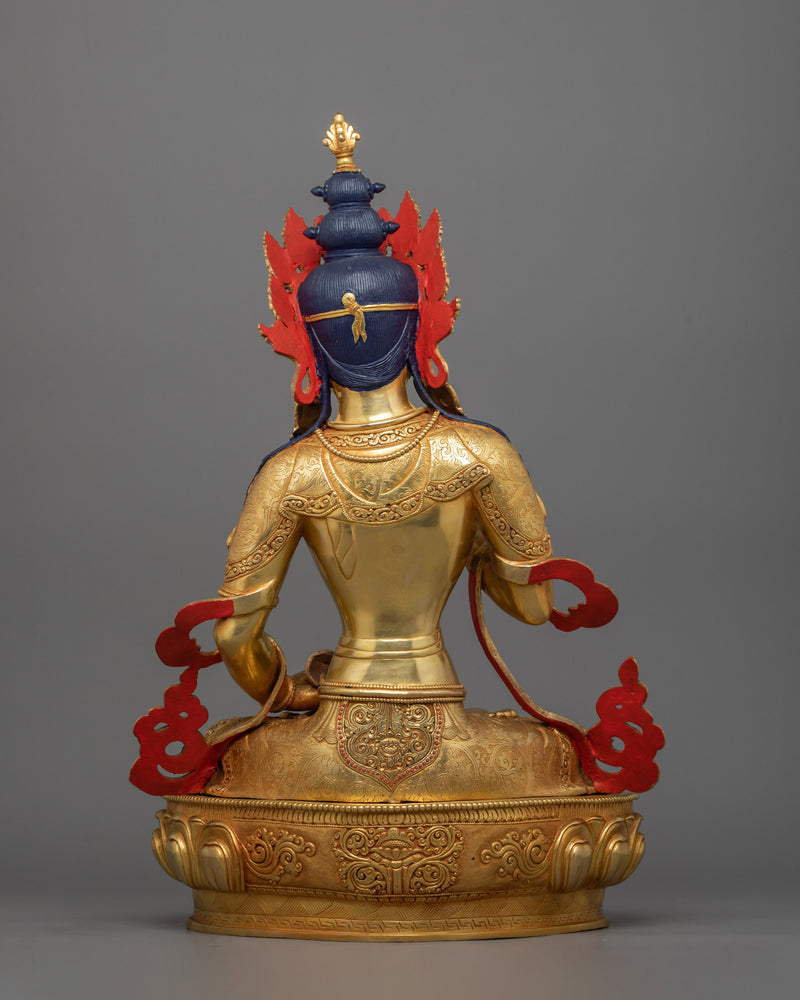 Handmade Tibetan Bodhisattva Deity Vajrasattva Statue | The Buddha of Purification