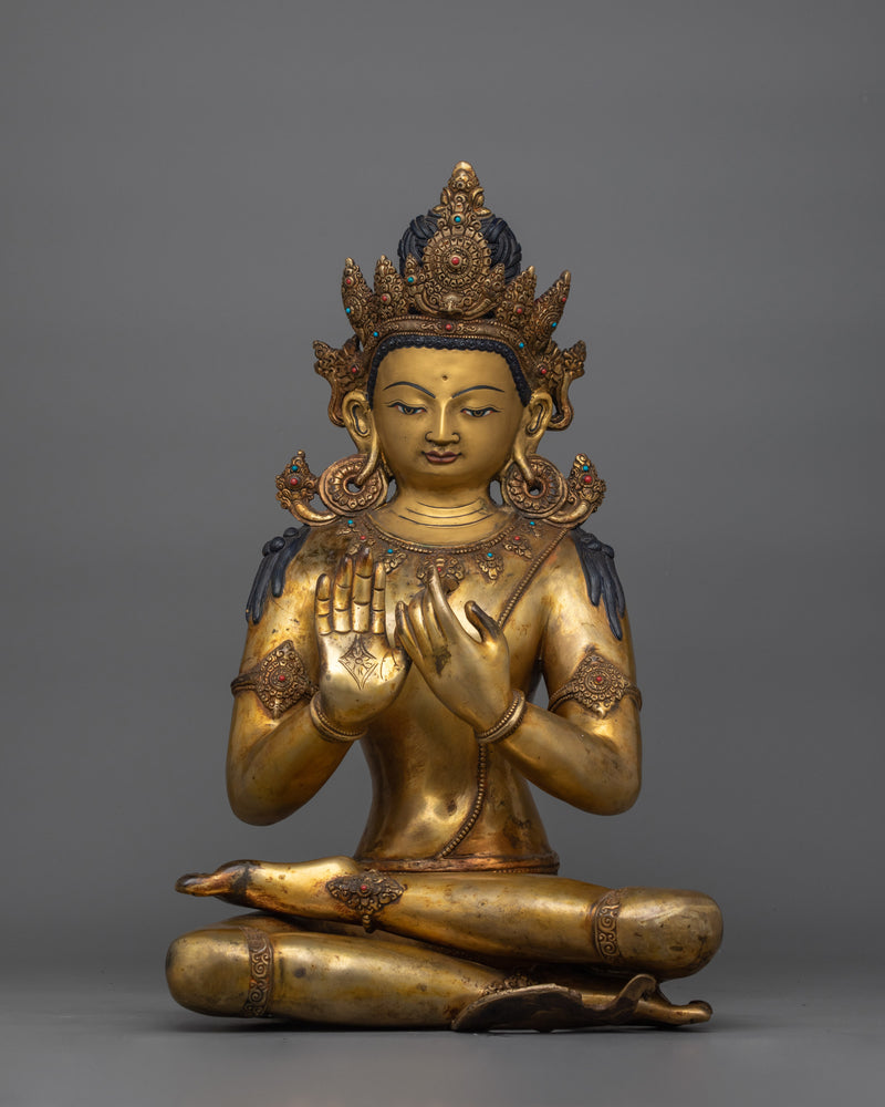 24K Gold Gilded Vairocana Statue