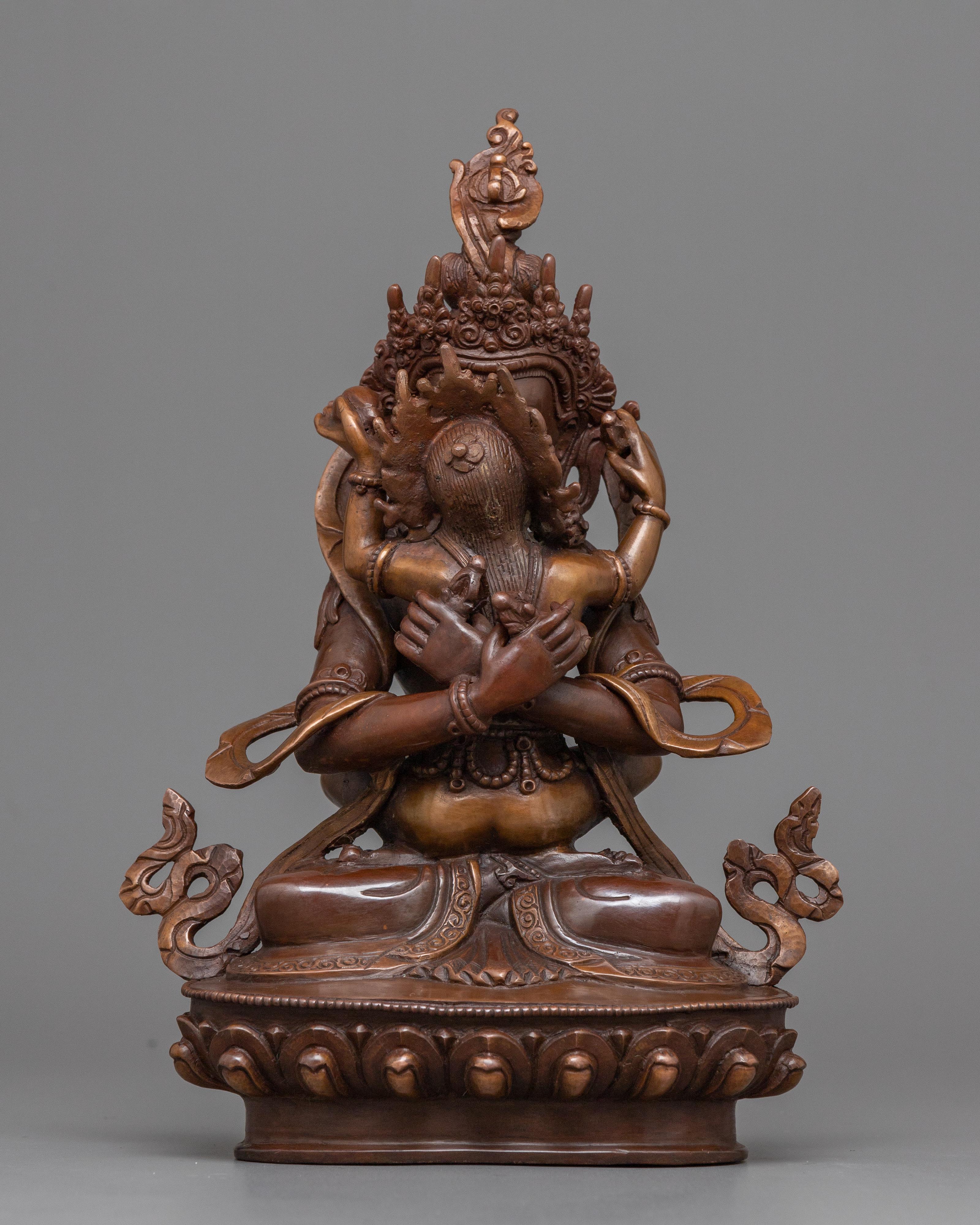 Vajradhara with Consort Statue | Divine Union in Balance