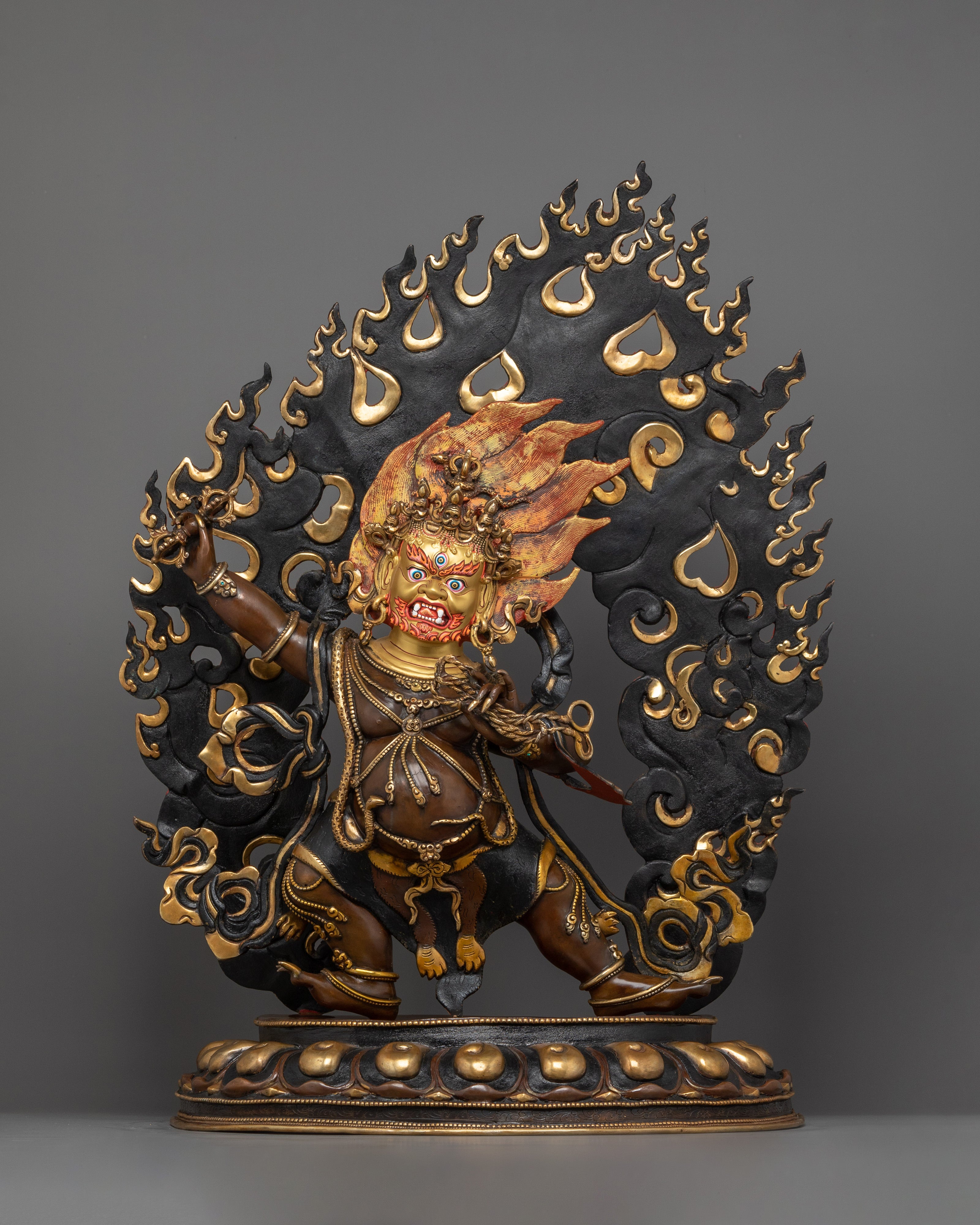 Shakyamuni Buddha Protector Wrathful Vajrapani Figurine | Wielder of T