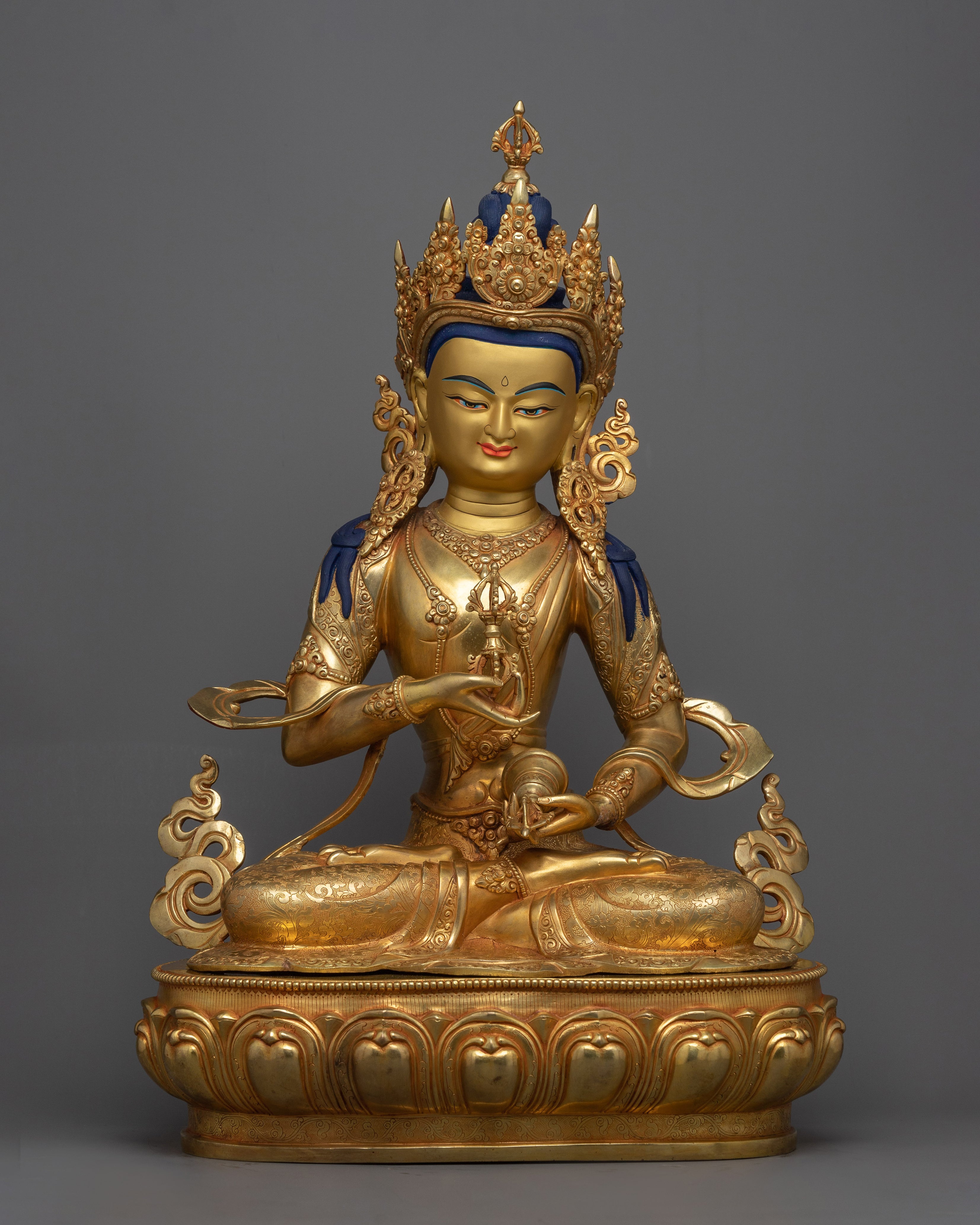 Vajrasattva Golden Statue | 24k Gold Gilded Artwork