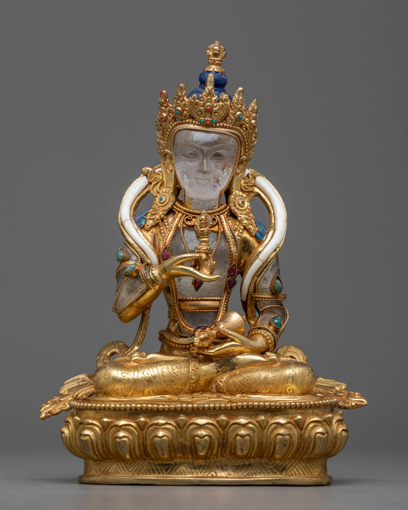 vajrasattva-crystal statue