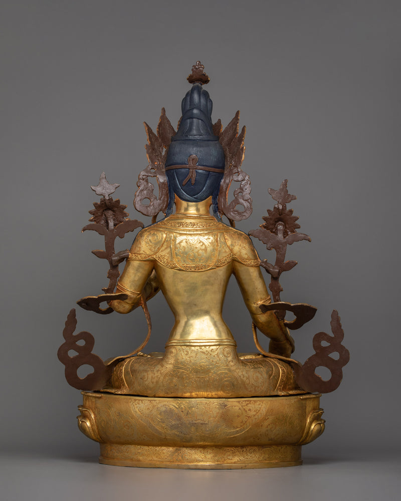 Buddhist Goddess White Tara Figurine | A Female Longevity Deity