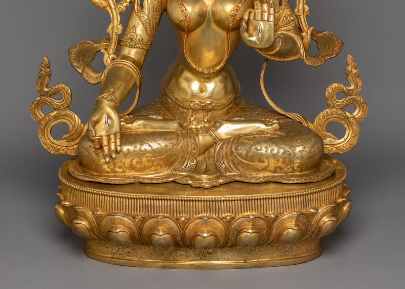 Buddhist Goddess White Tara Figurine | A Female Longevity Deity