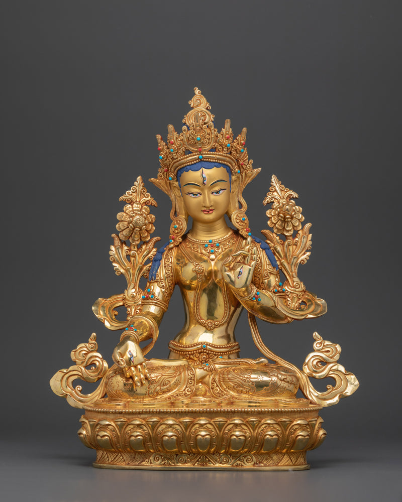 white-tara-hand-carved-gold-gilded