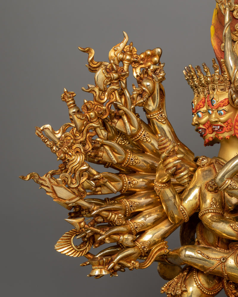 Buddhist Vajrabhairava Statue – The Ultimate Protector Yamantaka Sculpture