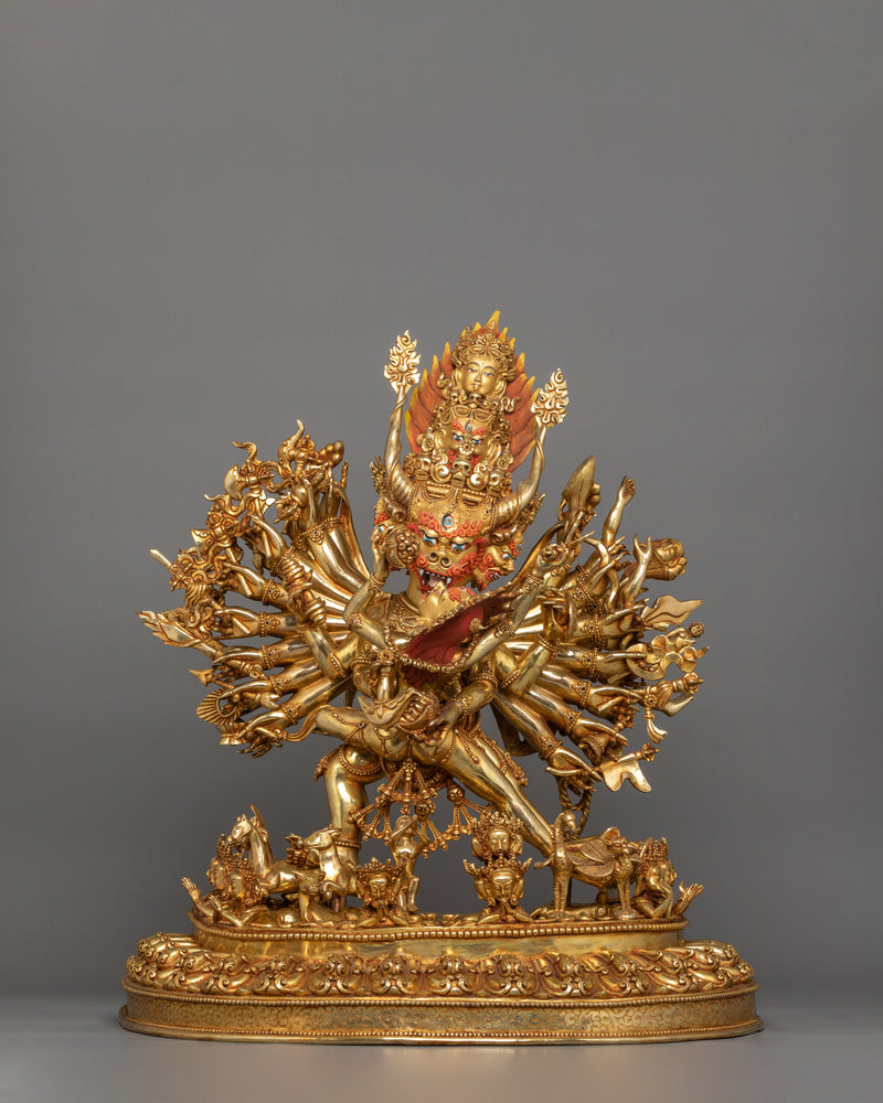 Buddhist Vajrabhairava Statue – The Ultimate Protector Yamantaka Sculpture