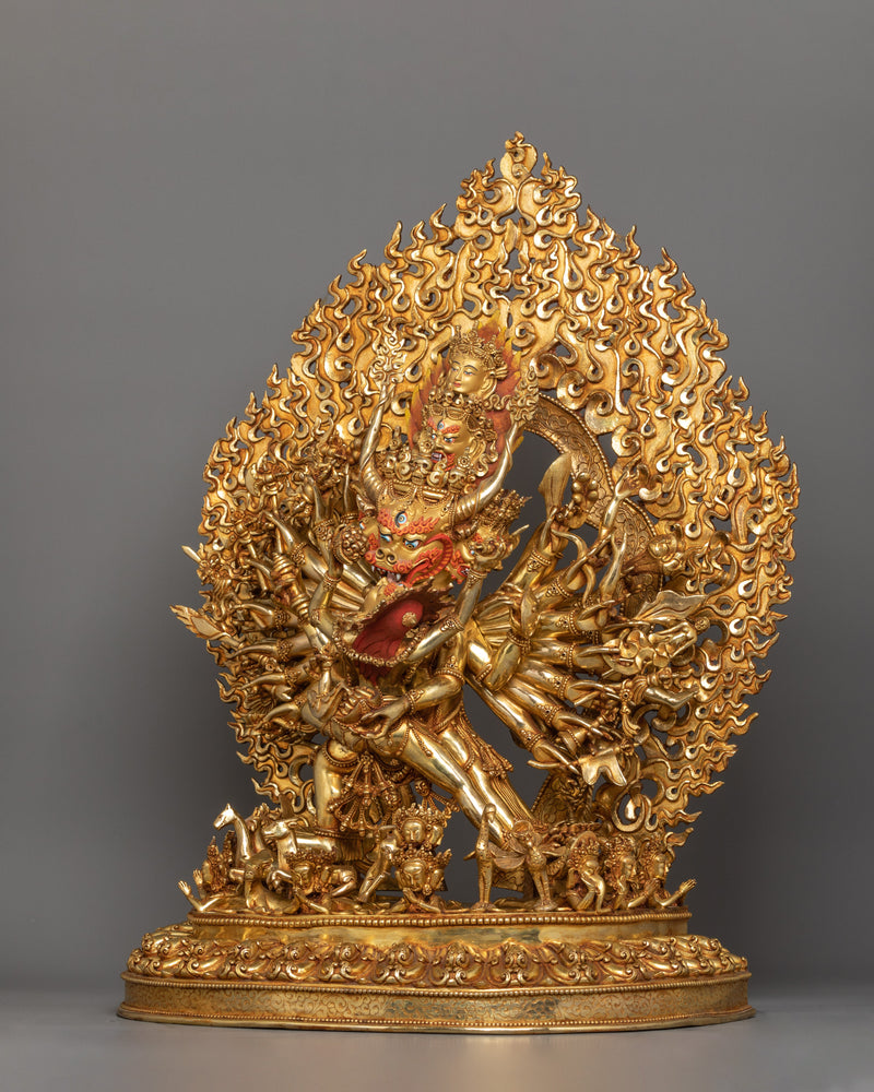 Buddhist Vajrabhairava Statue – The Ultimate Protector Yamantaka Sculpture