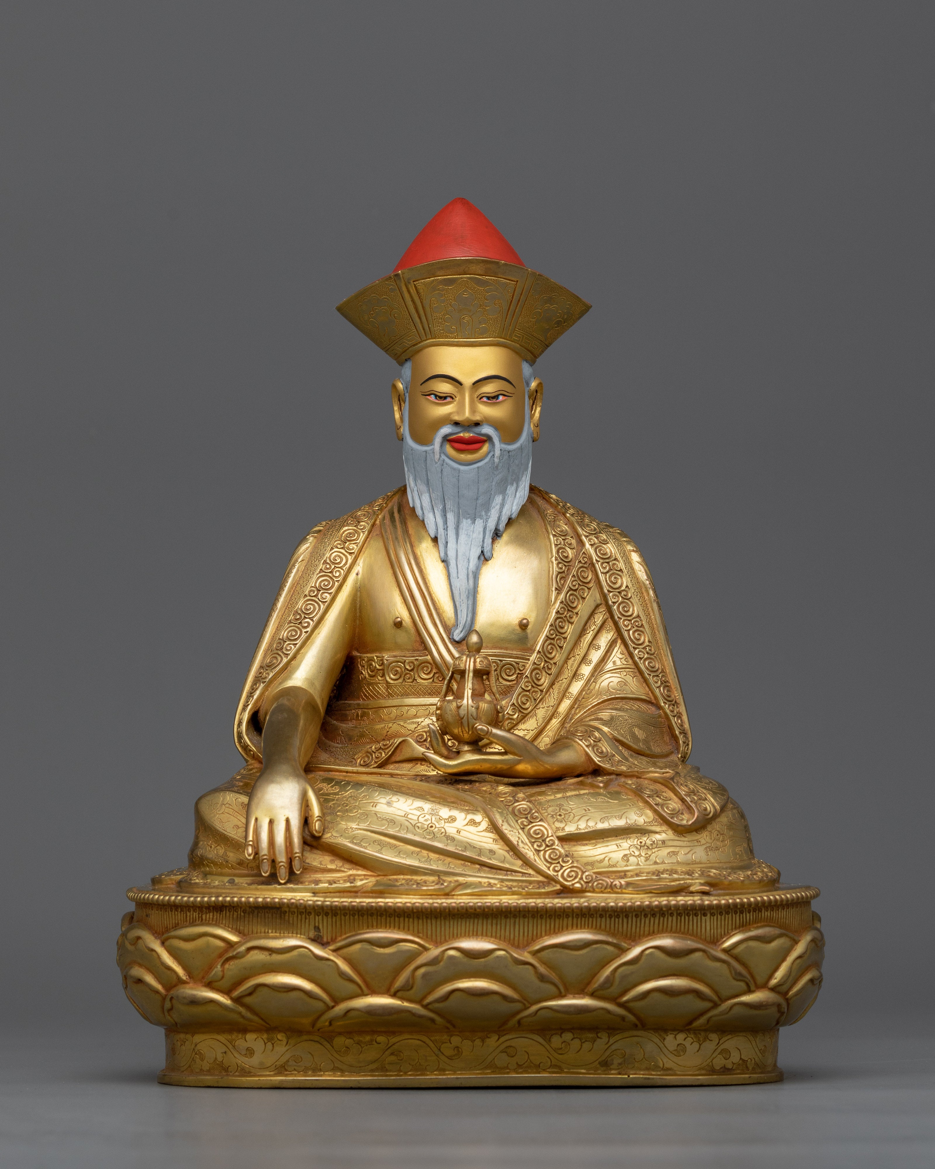 Zhabdrung Rinpoche Gold-Gilded Statue | Emblem of Spiritual and Cultur