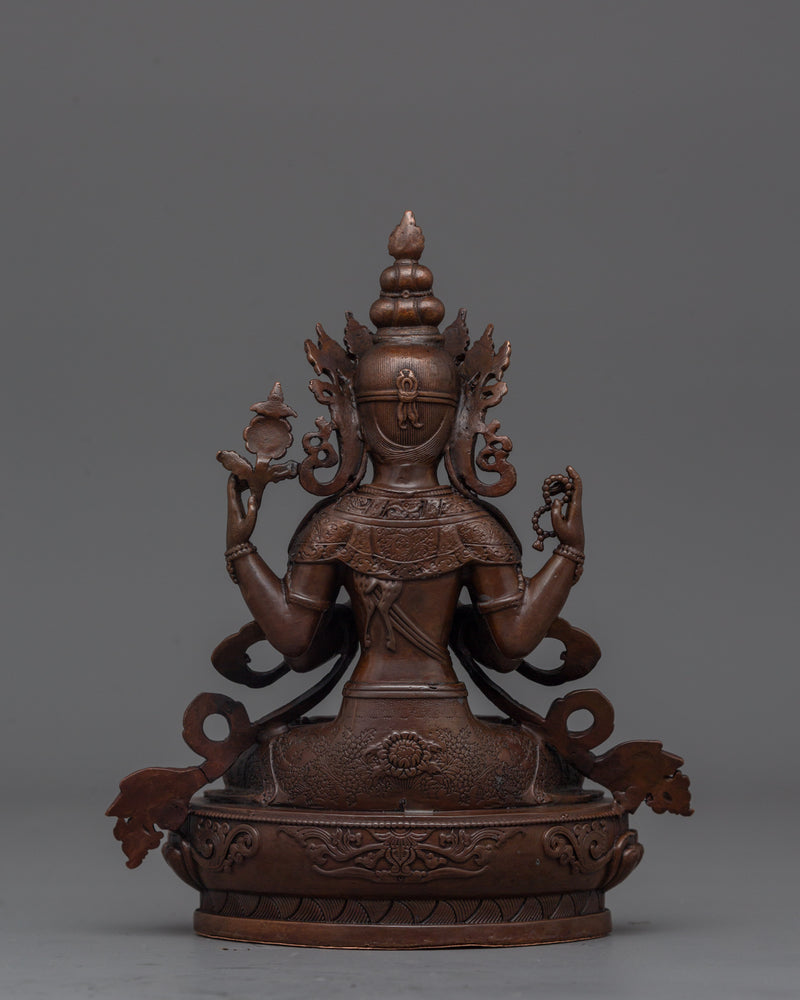 Traditional Statue of Bodhisattva of Compassion Avalokiteshvara | Symbol of Mercy