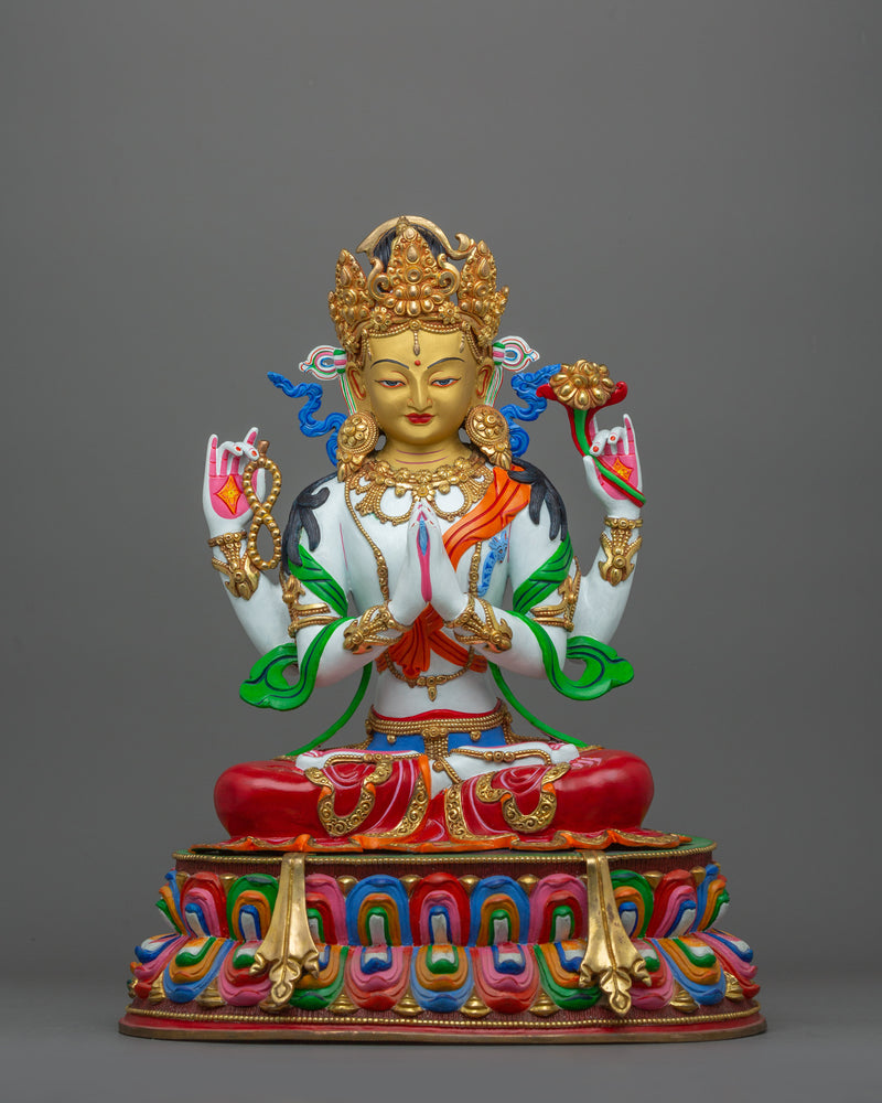 chenrezig-Four Armed Figurine