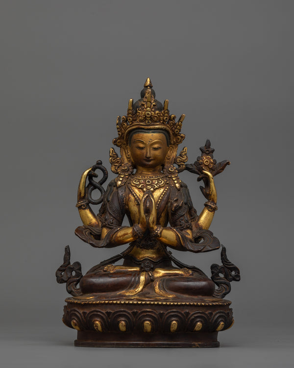 Compassionate Deity Four-armed Chenrezig