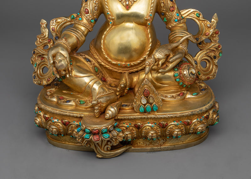 Sacred Buddhist Wealth Deity Dzambhala Statue | Symbol of Prosperity and Abundance