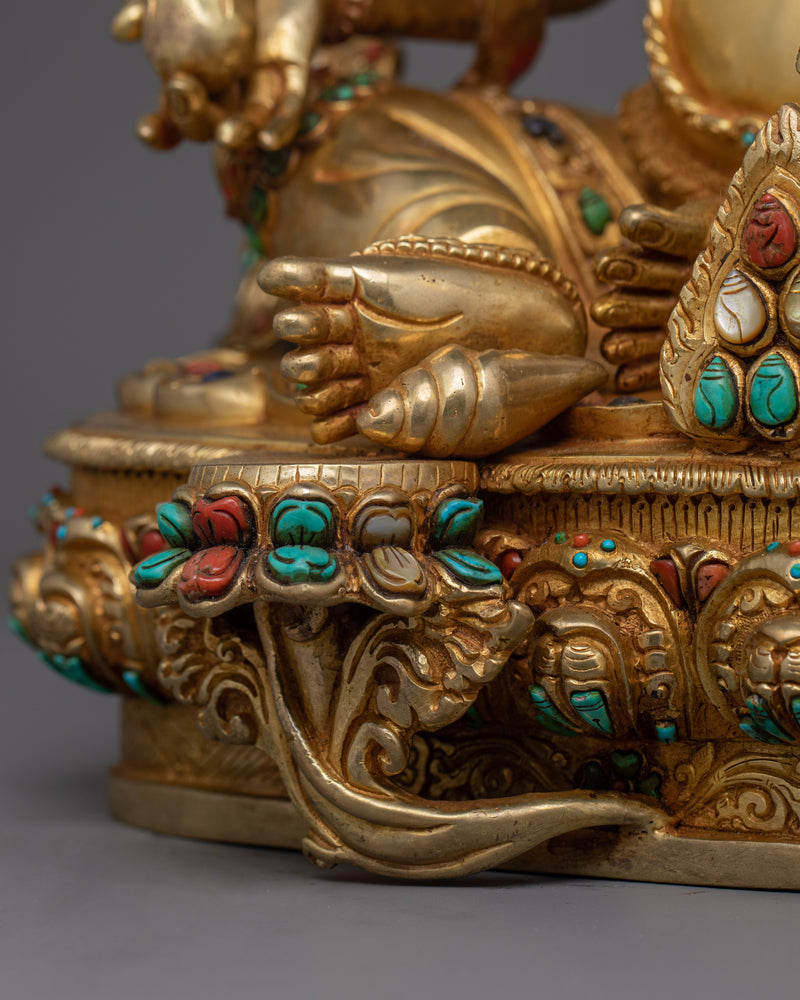 Sacred Buddhist Wealth Deity Dzambhala Statue | Symbol of Prosperity and Abundance