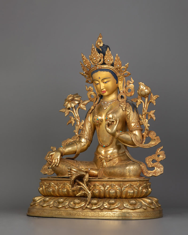 Goddess Shyamatara Figurine | Himalayan Buddhist Art