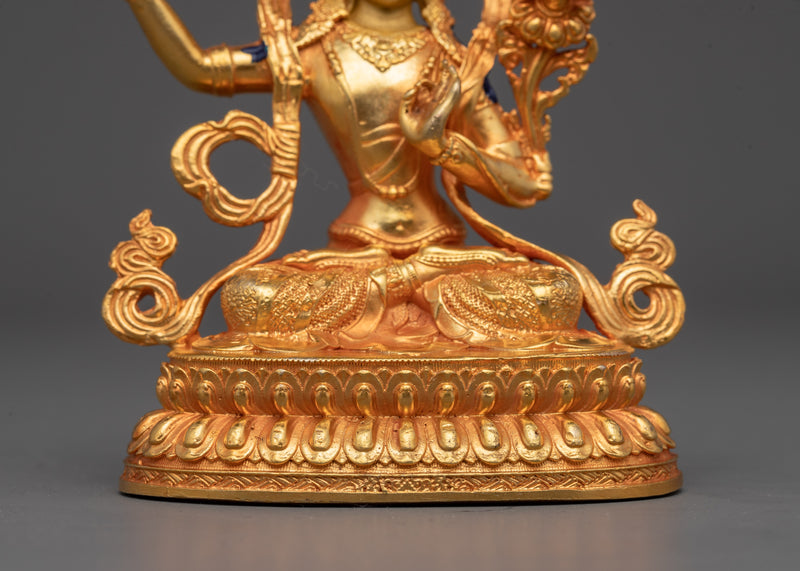 Bodhisattva Manjushri Knowledge Deity Figure | Tibetan Buddhism Art