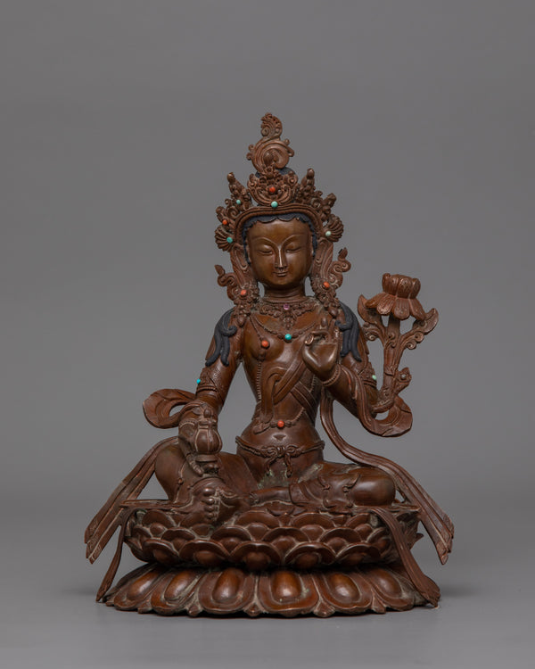 Red Tara Oxidized Sculpture