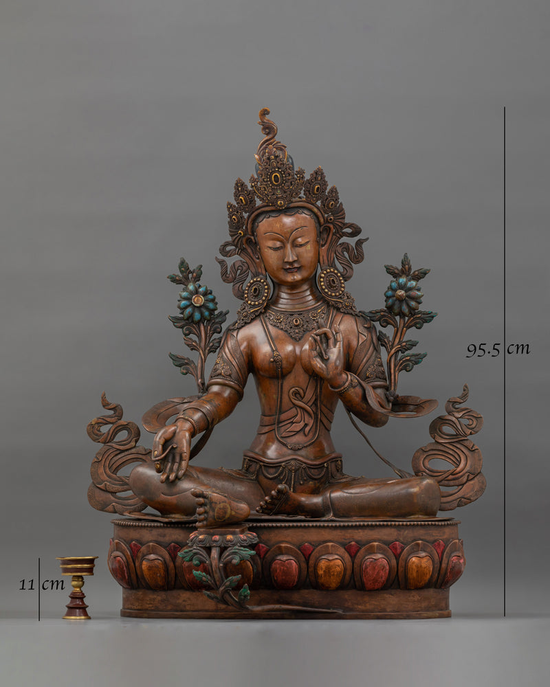 Arya Tara Consort Of Amoghasiddhi Statue | Tibetan Buddhist Goddess Sculpture