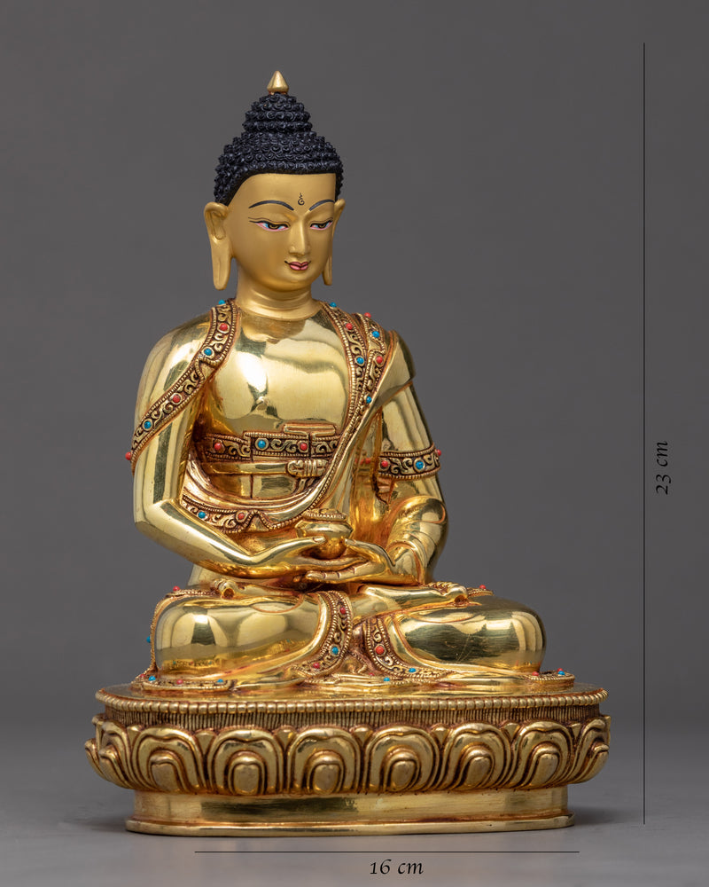 Three Buddha Sculpture | Traditionally Hand Carved Buddhist Statue