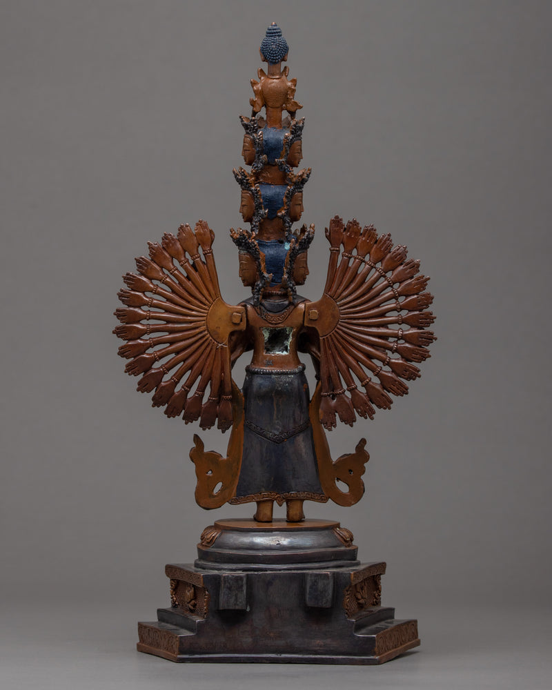 Thousand Arm Chenrezig Statue | Handmade Himalayan Art of Nepal