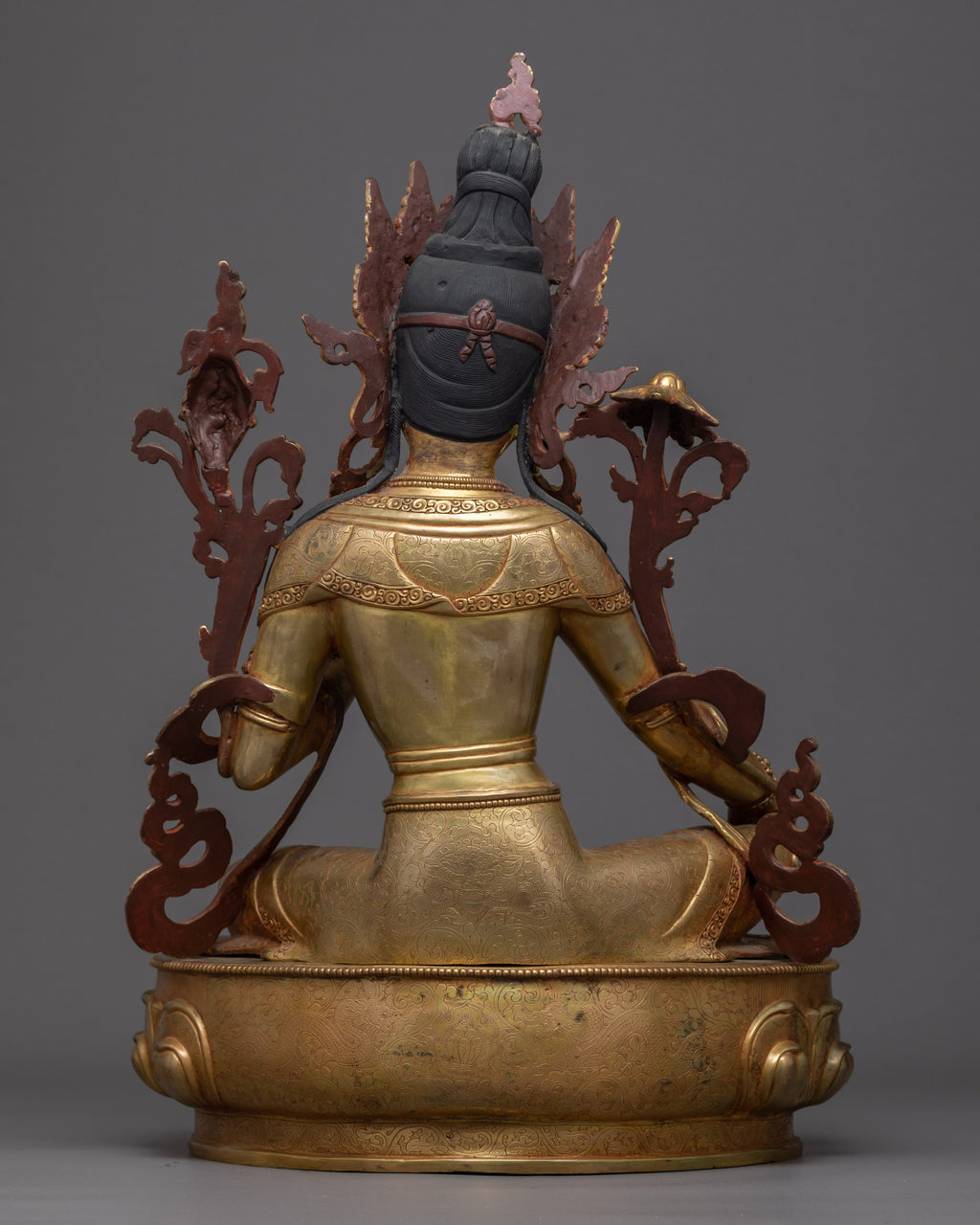 Tibetan Sgrol-ljang Statue | Green Tara Buddist Deity