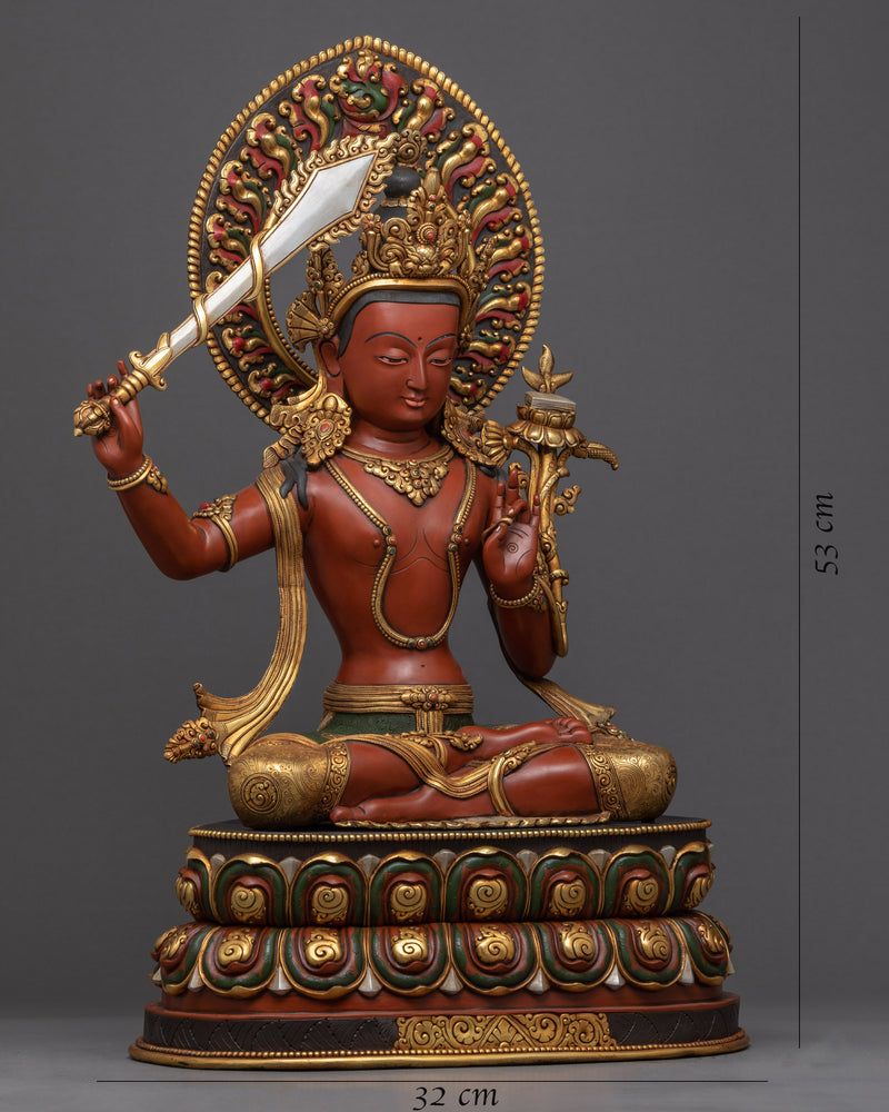 Manjushri Flaming Sword | Himalayan Art | Manjushree Statue