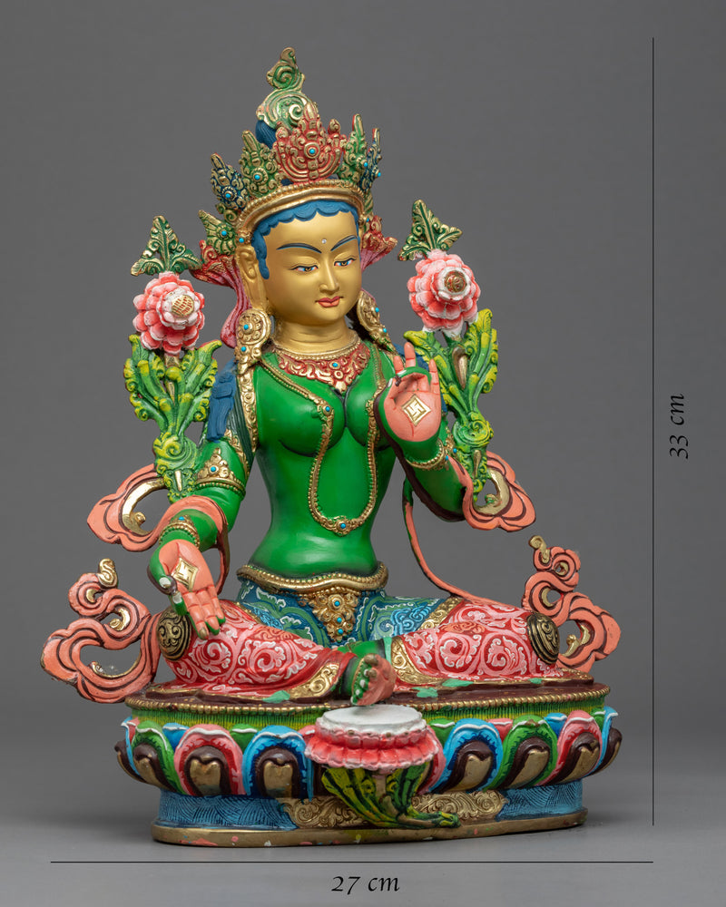 Green Tara Nepal Statue | Mother of Compassion