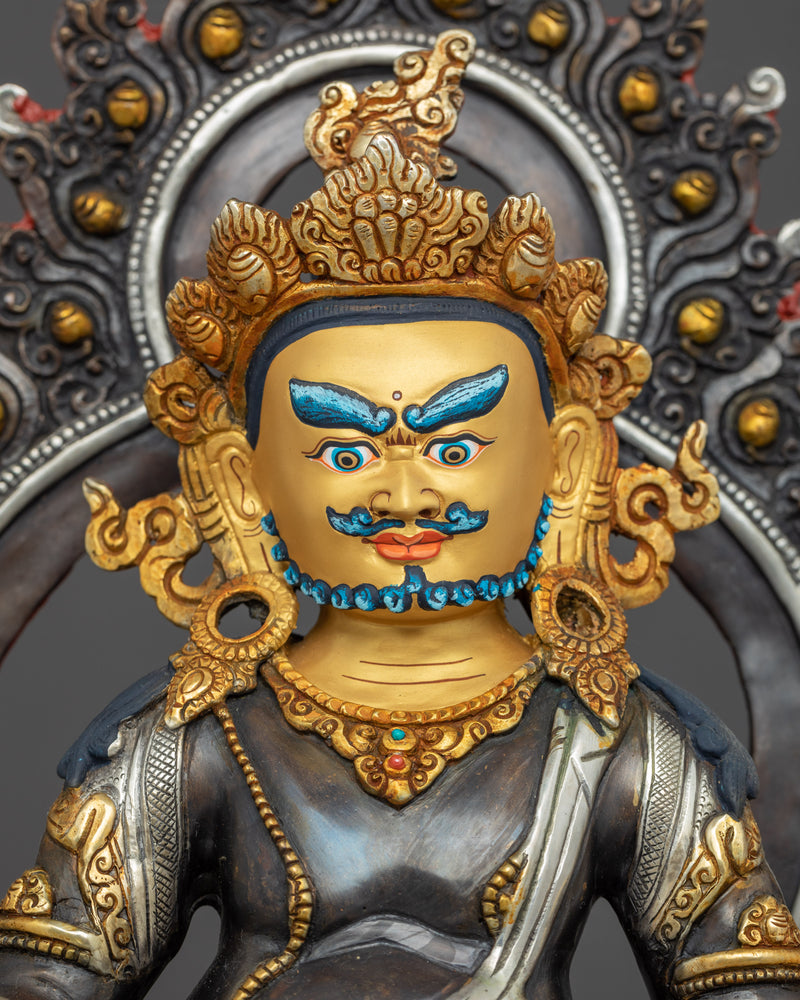 Yellow Dzambhala Statue | Traditional Wealth Deity