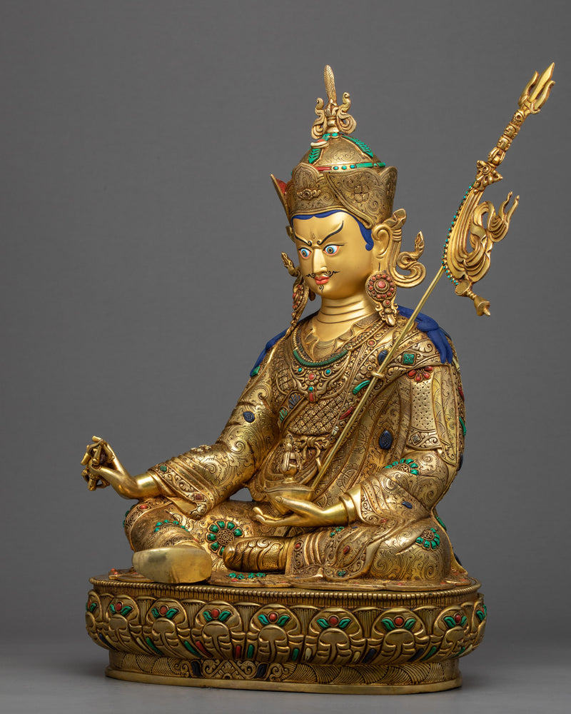 Guru Padmasambhava Statue Art | Tibetan Buddhist Artwork